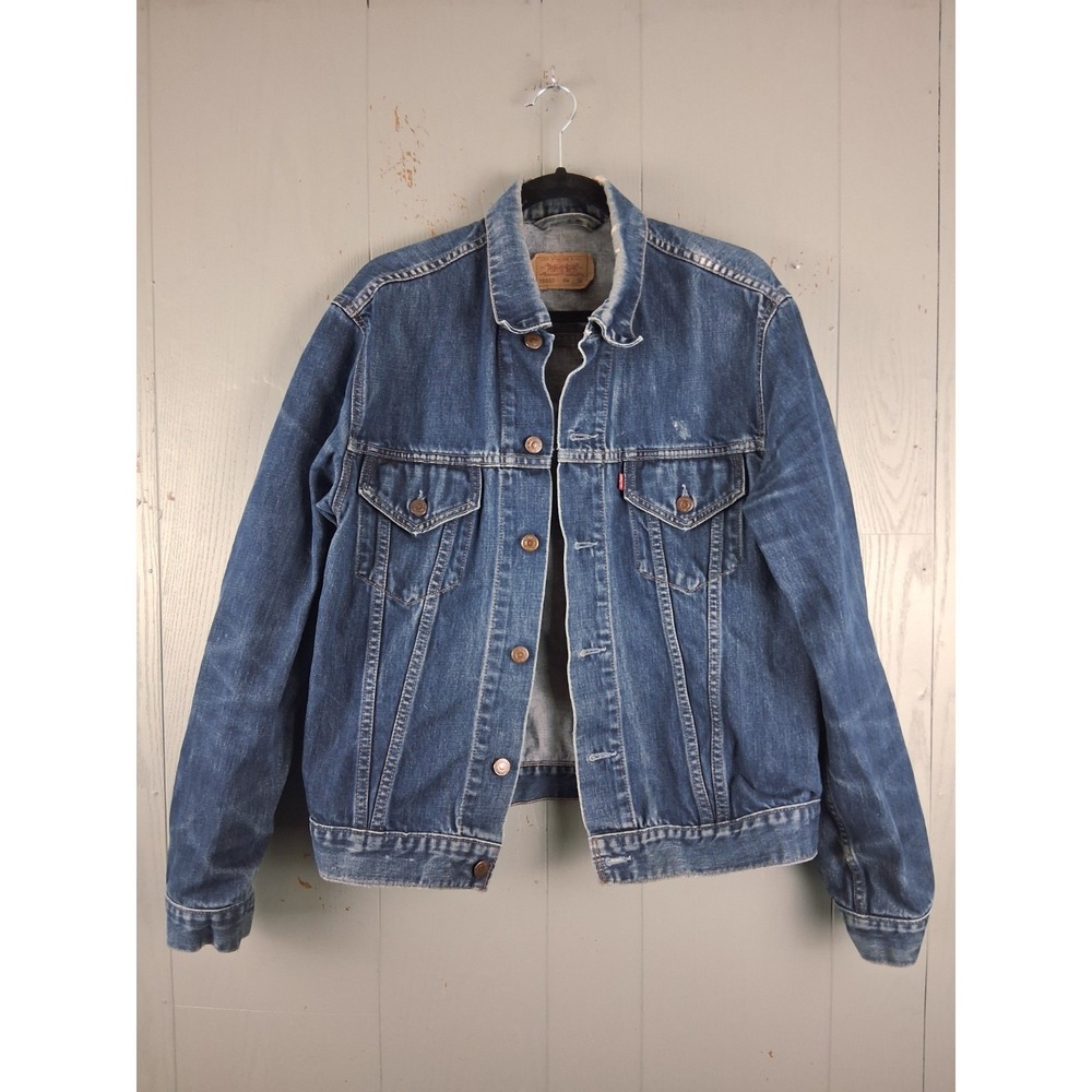 Vintage Levis Trucker Denim Jacket Mens XL Blue Type 3 70500 04 Croatia Y2K